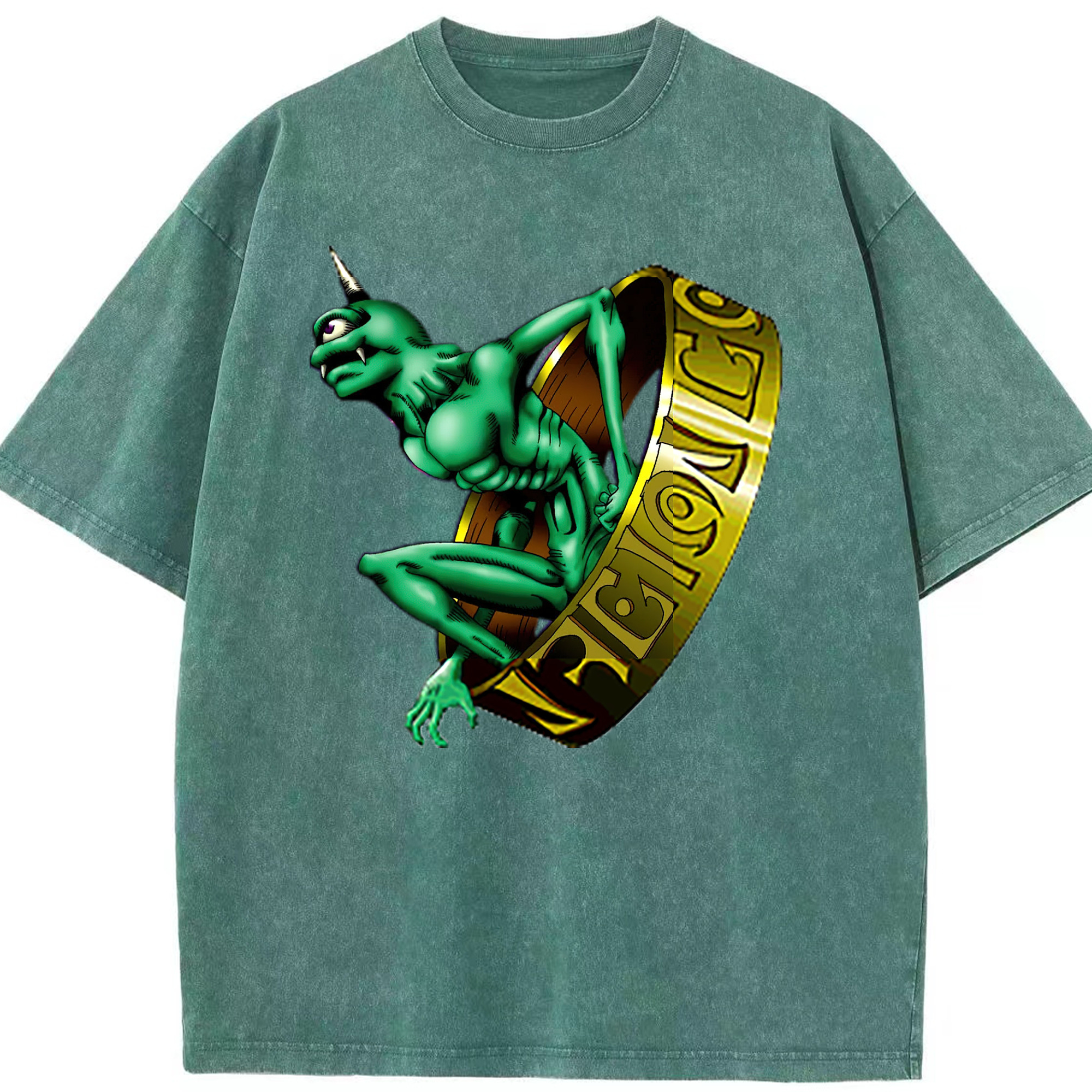 （画像用） 遊☆戯☆王 Yu-Gi-Oh! 綿100% ヴィンテージ風 半袖Tシャツ（フロントプリント）
